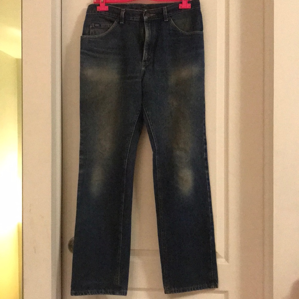 Vintage 100% cotton distressed Lee high rise jeans